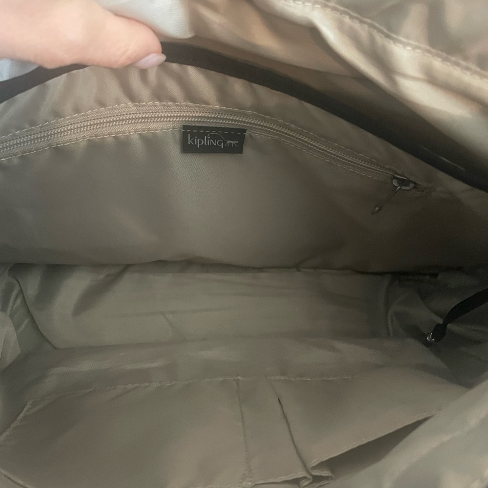 Kipling Black Nylon Messenger Laptop Bag with Monkey Charm - Picture 5 of 5